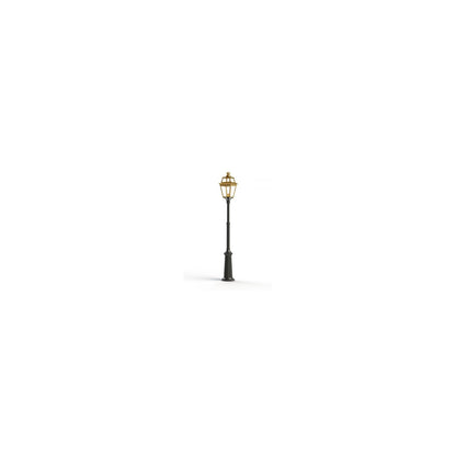 Place Des Vosges 3 Small Clear Glass Lamp Post with Minimalist lines style lantern