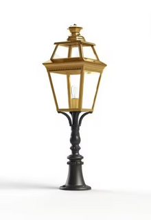 Place Des Vosges 3 Large Clear Glass Padestal with Four-Sided Lantern