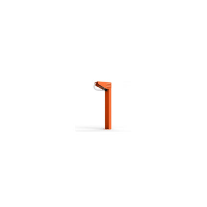 RP195 Large Clear Glass Bollard with Folded Metal Head
