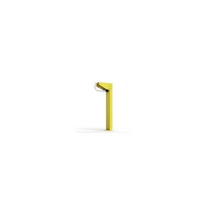 RP195 Large Clear Glass Bollard with Folded Metal Head