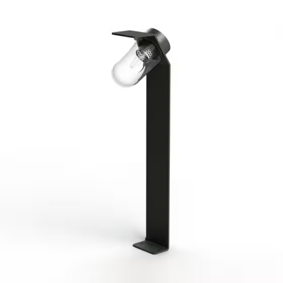 Sherlock Clear Glass Bollard with Extruded Aluminium Profile