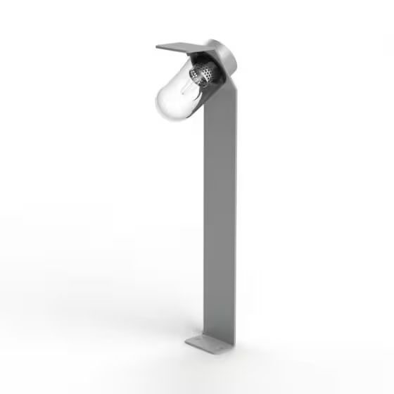Sherlock Clear Glass Bollard with Extruded Aluminium Profile