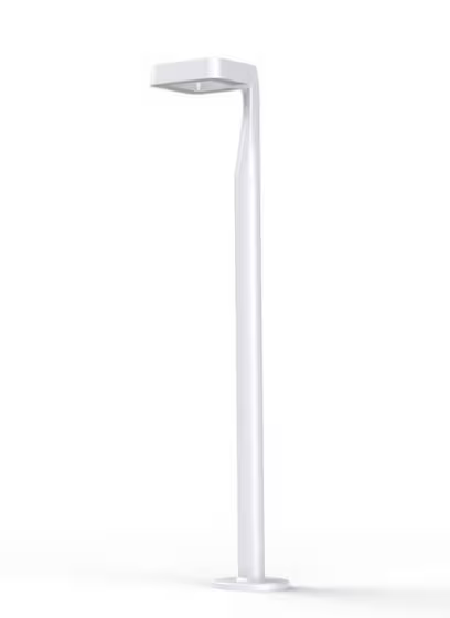 Square Large Satin 3000K Built-in LED Bollard