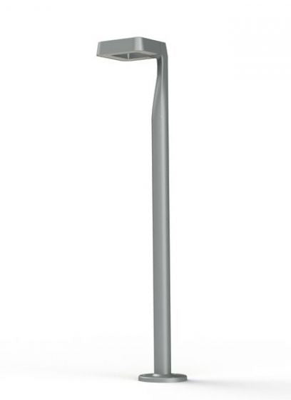 Square Model 3 Satin 2700K Built-in LED Bollard