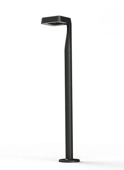 Square Model 3 Satin 2700K Built-in LED Bollard