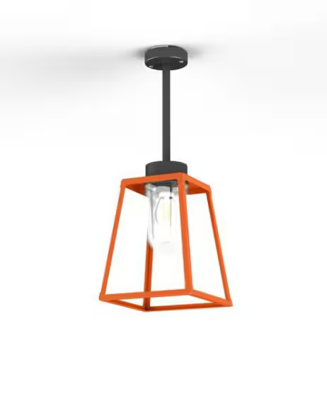 Lampiok Model 2 Small Clear Glass Lantern with minimalist lines style frame