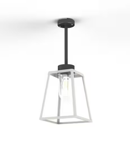 Lampiok Model 2 Small Clear Glass Lantern with minimalist lines style frame