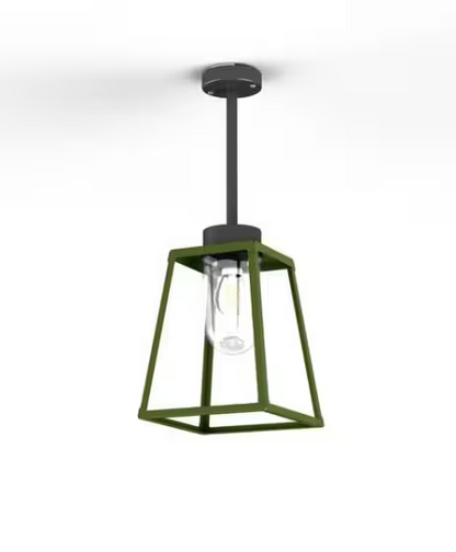 Lampiok Model 2 Small Clear Glass Lantern with minimalist lines style frame