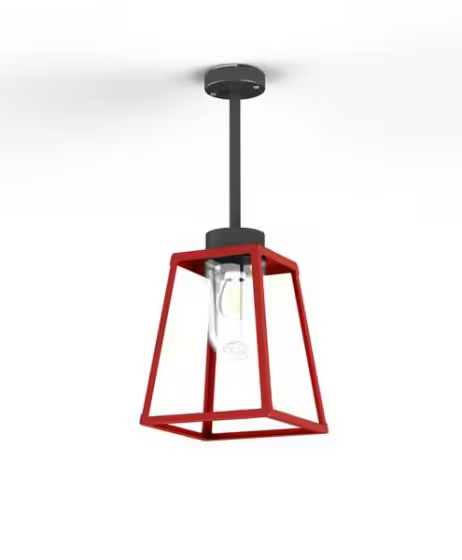 Lampiok Model 2 Small Clear Glass Lantern with minimalist lines style frame