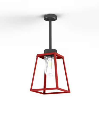 Lampiok Model 2 Small Clear Glass Lantern with minimalist lines style frame