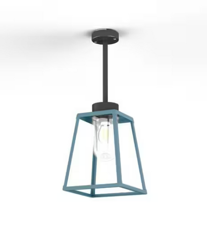Lampiok Model 2 Small Clear Glass Lantern with minimalist lines style frame
