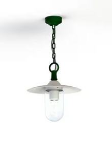 Montana Model 1 Clear Glass & White Shade Pendant