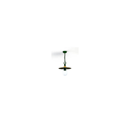 Montana Model 1 Clear Glass & Copper Shade Pendant with Cast Aluminium Chain