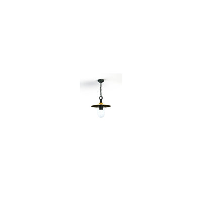 Montana Model 1 Clear Glass & Copper Shade Pendant with Cast Aluminium Chain