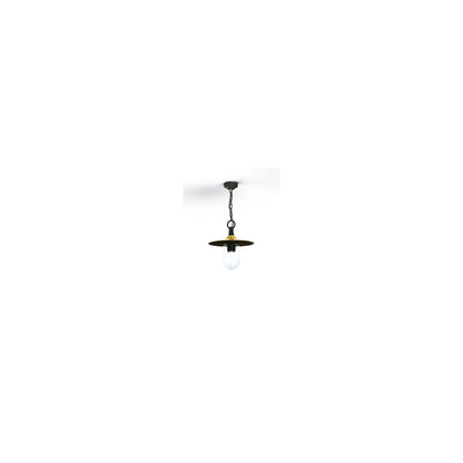 Montana Model 1 Clear Glass & Copper Shade Pendant with Cast Aluminium Chain