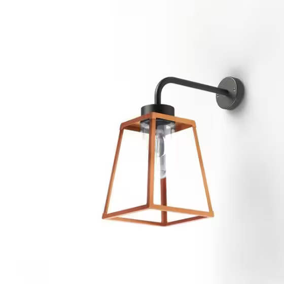 Lampiok Model 5 Wall Bracket Clear Glass Lantern