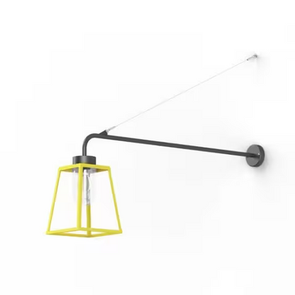 Lampiok Model 6 Extended Wall Bracket Clear Glass Lantern