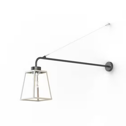 Lampiok Model 6 Extended Wall Bracket Clear Glass Lantern