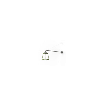 Lampiok Model 6 Extended Wall Bracket Clear Glass Lantern with minimalist lines style frame