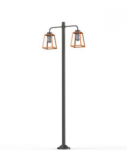 Roger Pradier Lampiok Twin-Head Lamp Post