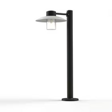 Aubanne Large Clear Glass Bollard with Opal Polycarbonate Reflector