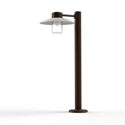 Aubanne Large Clear Glass Bollard with Opal Polycarbonate Reflector