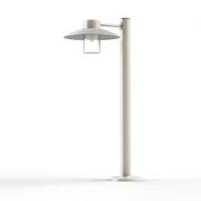 Aubanne Large Clear Glass Bollard with Opal Polycarbonate Reflector