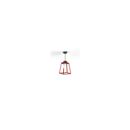 Lampiok Model 3 Medium Clear Glass Lantern with minimalist lines style frame
