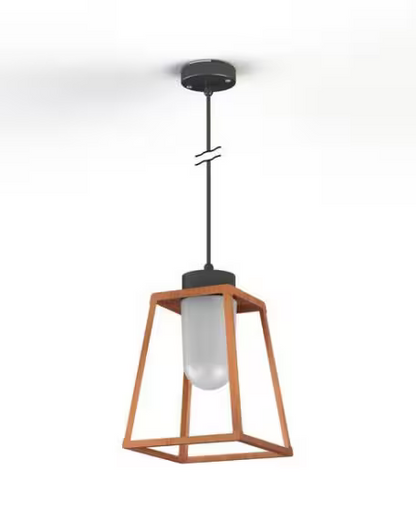 Lampiok Model 4 Large Frosted Glass Lantern with minimalist lines style frame