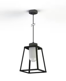 Lampiok Model 4 Large Frosted Glass Lantern with minimalist lines style frame