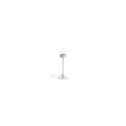 La Hutte Model 3 Short Post with Primitive Hut shape & Transparent Blown Glass