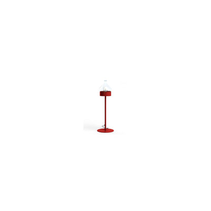 La Hutte Model 3 Short Post with Primitive Hut shape & Transparent Blown Glass