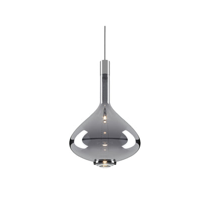 Sky Fall Large Metal Frame LED Pendant with Blown Glass Diffuser
