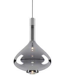 Sky Fall Large Metal Frame LED Pendant with Blown Glass Diffuser