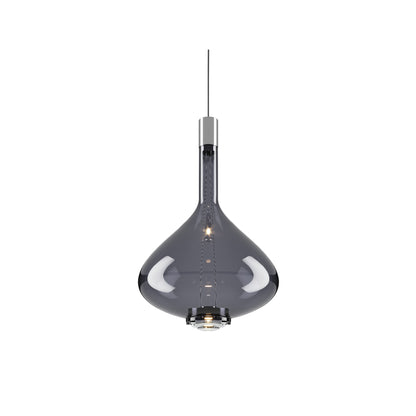 Sky Fall Large Metal Frame LED Pendant with Blown Glass Diffuser