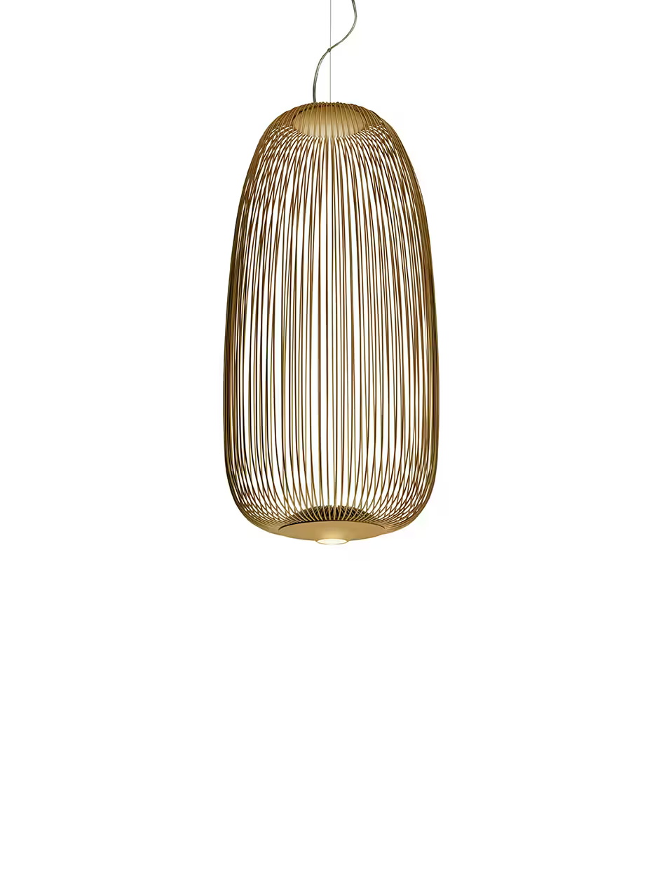 Spokes 1 LED Pendant with Varnished Steel & Aluminium