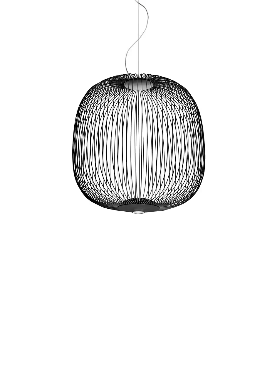 Spokes 2 LED Pendant with Varnished Steel & Aluminium