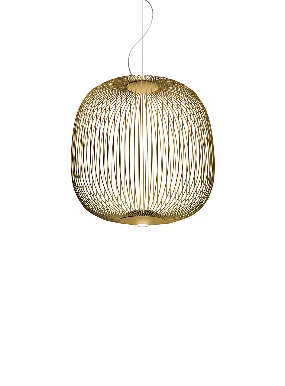 Spokes 2 LED Pendant with Varnished Steel & Aluminium