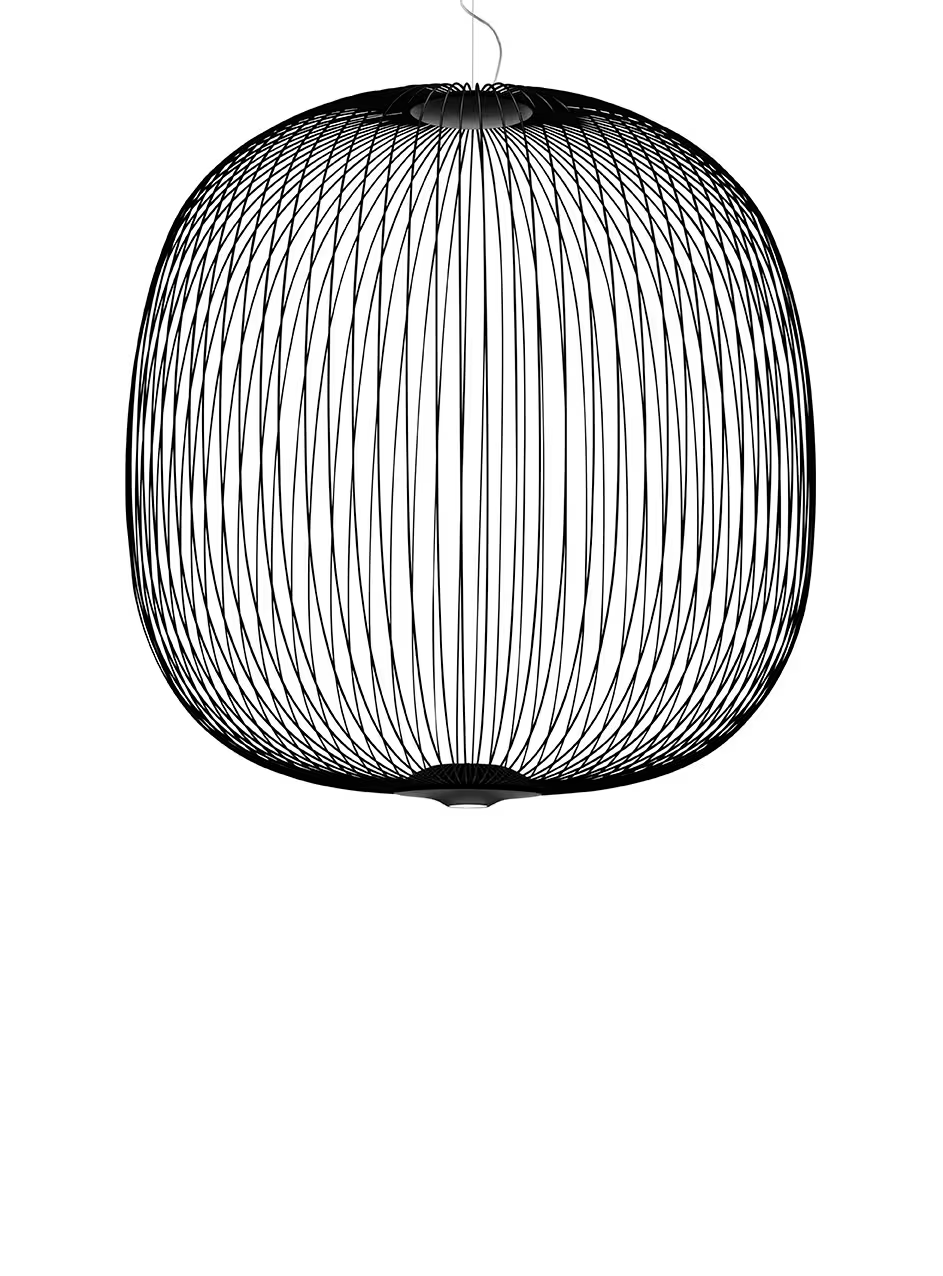 Spokes 2 Large Dimmable LED Pendant with Varnished Steel & Aluminium