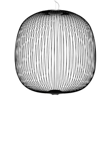 Spokes 2 Large Dimmable LED Pendant with Varnished Steel & Aluminium