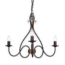 Windermere 3-Light Chandelier Rust/Gold