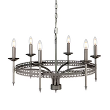 Crown 6-Light Chandelier Iron Gate