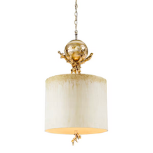 Trellis 1-Light Pendant Putty Patina & Silver Leaf