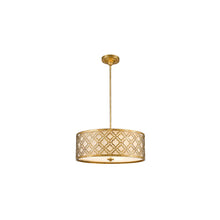 Arabella 3-Light Duo-Mount Large Pendant Distressed Gold