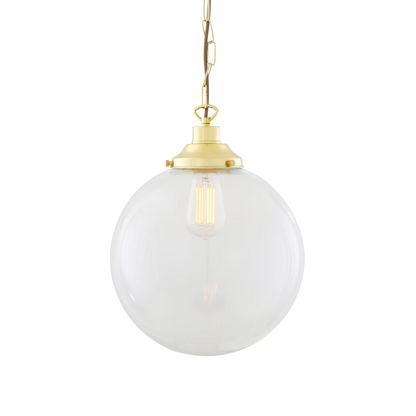 Riad Clear Glass Globe Pendant Light