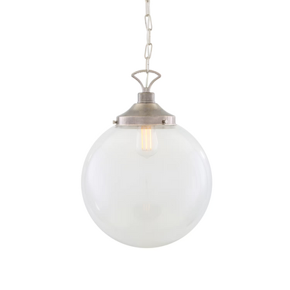 Riad Clear Glass Globe Pendant Light