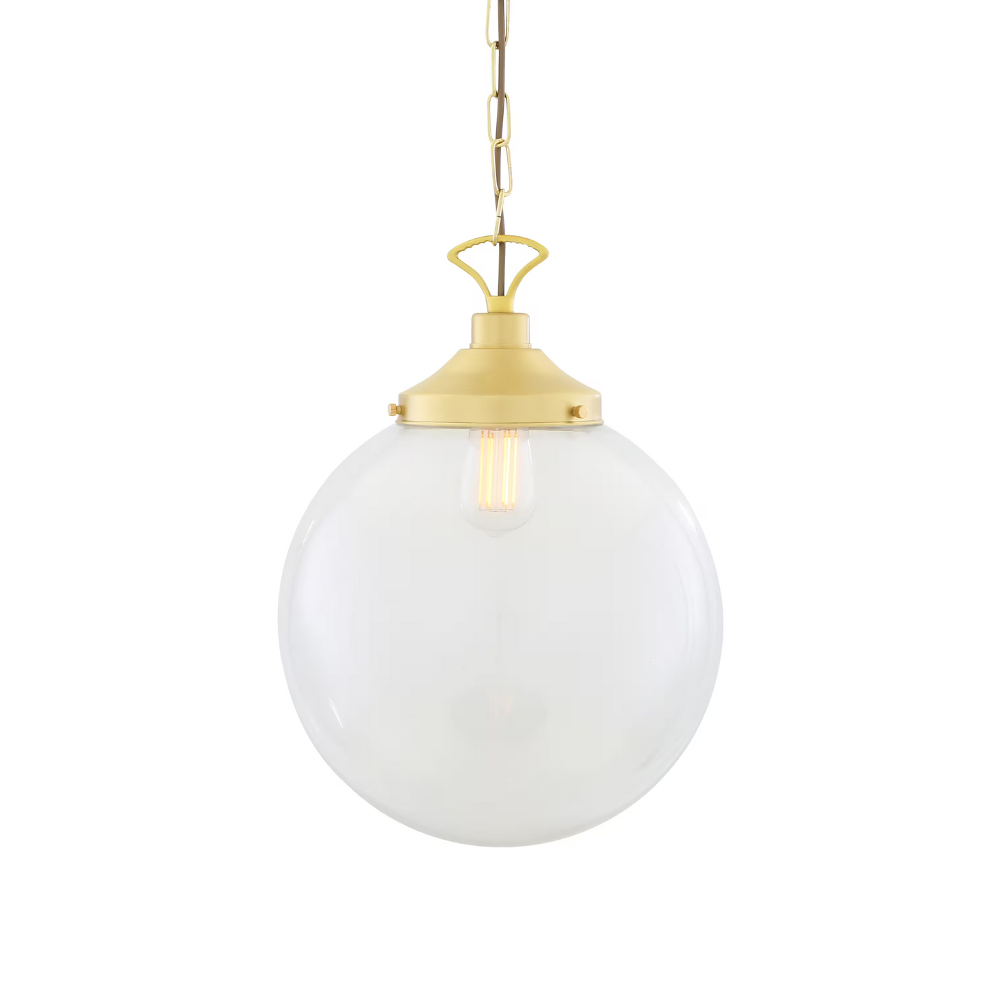 Riad Clear Glass Globe Pendant Light