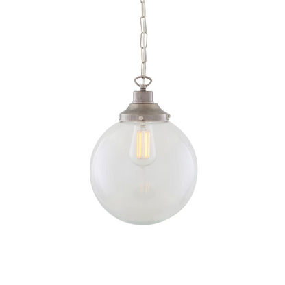 Riad Clear Glass Globe Pendant Light