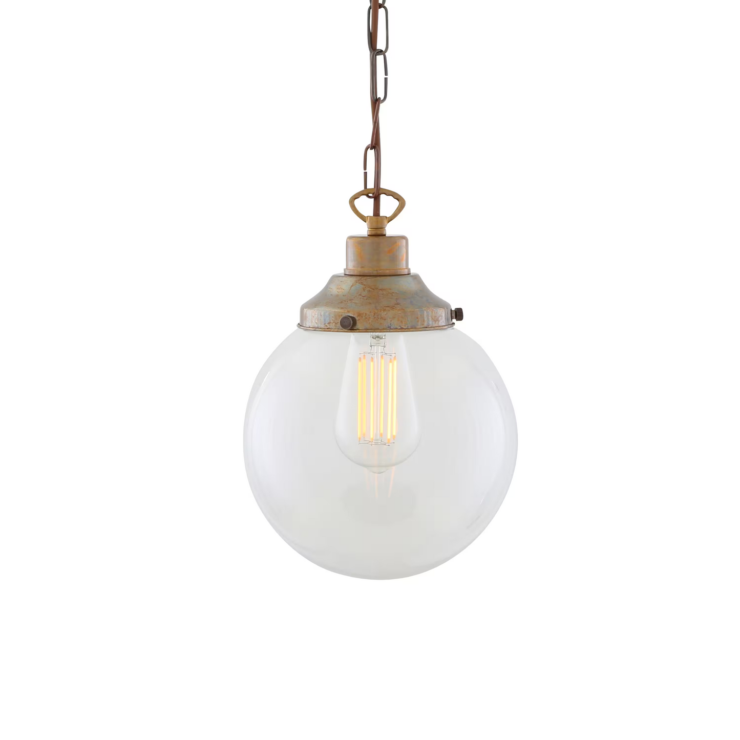 Riad Clear Glass Globe Pendant Light