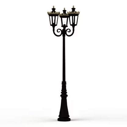 Louvre Model 10 Triple Heads Street Lamp